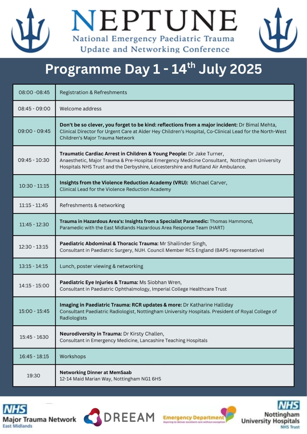 Day 1 Programme